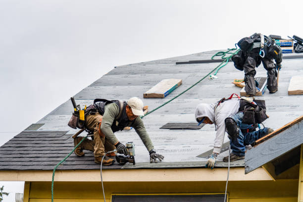 Professional Emergency Roof Repair technician working in Easton, MA